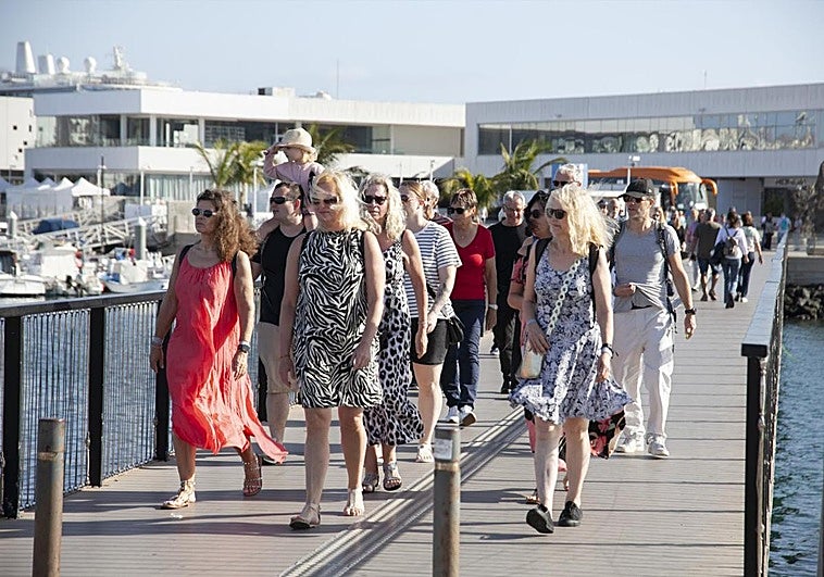La presencia de cruceristas se disparó en enero en Arrecife
