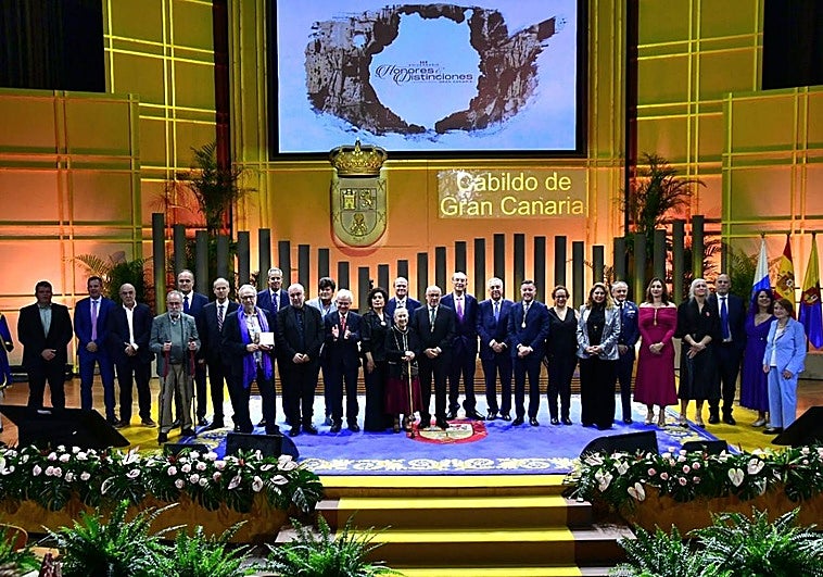 Conozca a las personas e instituciones que han recibido reconocimiento en la gala de Honores y Distinciones del Cabildo de Gran Canaria 2026