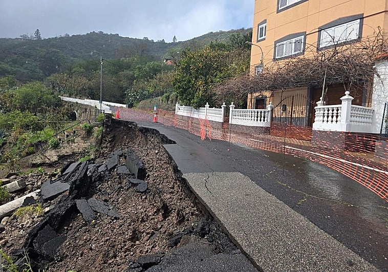 Las carreteras que siguen cortadas en Gran Canaria tras el paso de la borrasca Therese