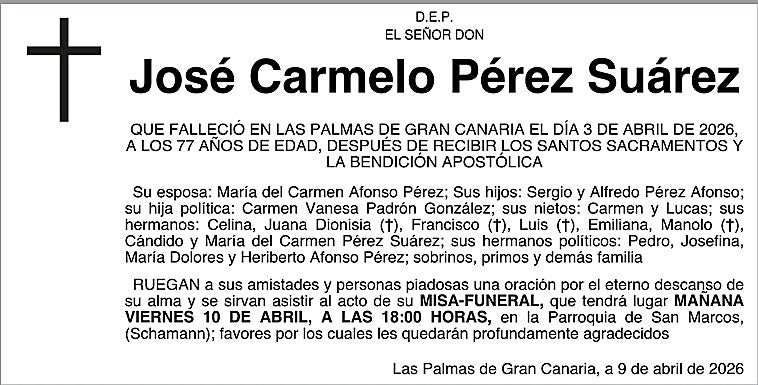 José Carmelo Pérez Suárez