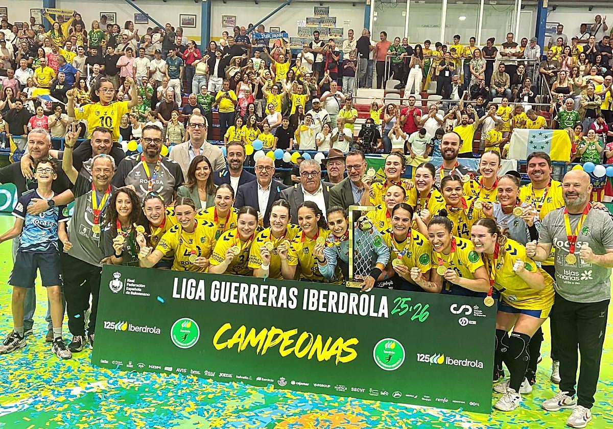 El Rocasa vence en Telde al Bera Bera (26-23) y conquista su segunda liga siete años después