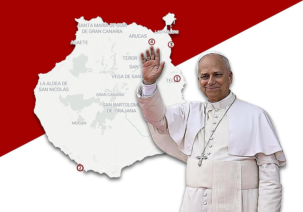 Cómo seguir al papa por Gran Canaria: programa de actos y agenda oficial de León XIV el 11 y 12 de junio