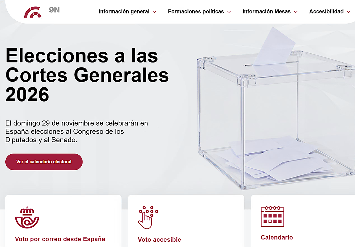 Interior habilita una web para resolver las dudas sobre las elecciones generales del 29N