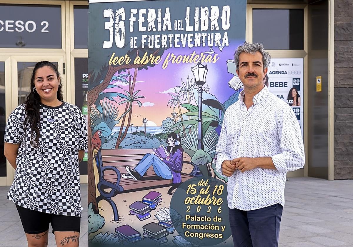 Páginas de libros como aves en vuelo: Moño explica el cartel de la 36ª Feria del Libro de Fuerteventura | Canarias7