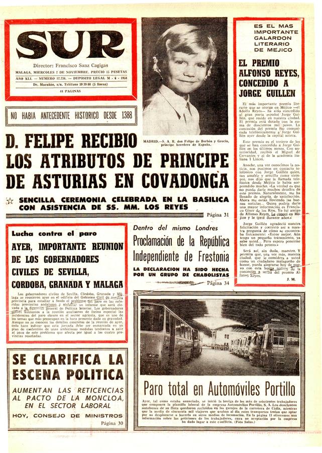 El rey, en seis portadas. D. Felipe recibió los atributos de Príncipe de Asturias en Covadonga