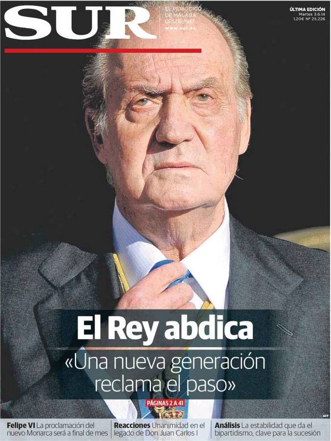 Así vieron los periódicos de Vocento la abdicación del Rey