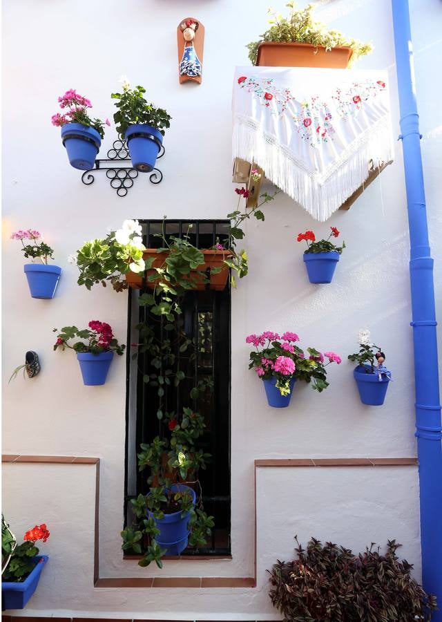 El blanco y el azul predominan en el corralón de la calle Jara.
