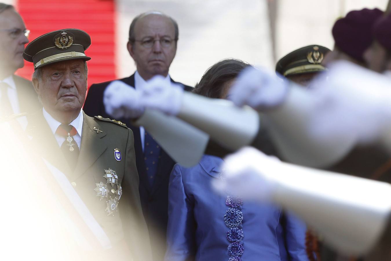 El Rey Juan Carlos, junto a la Reina Sofía.