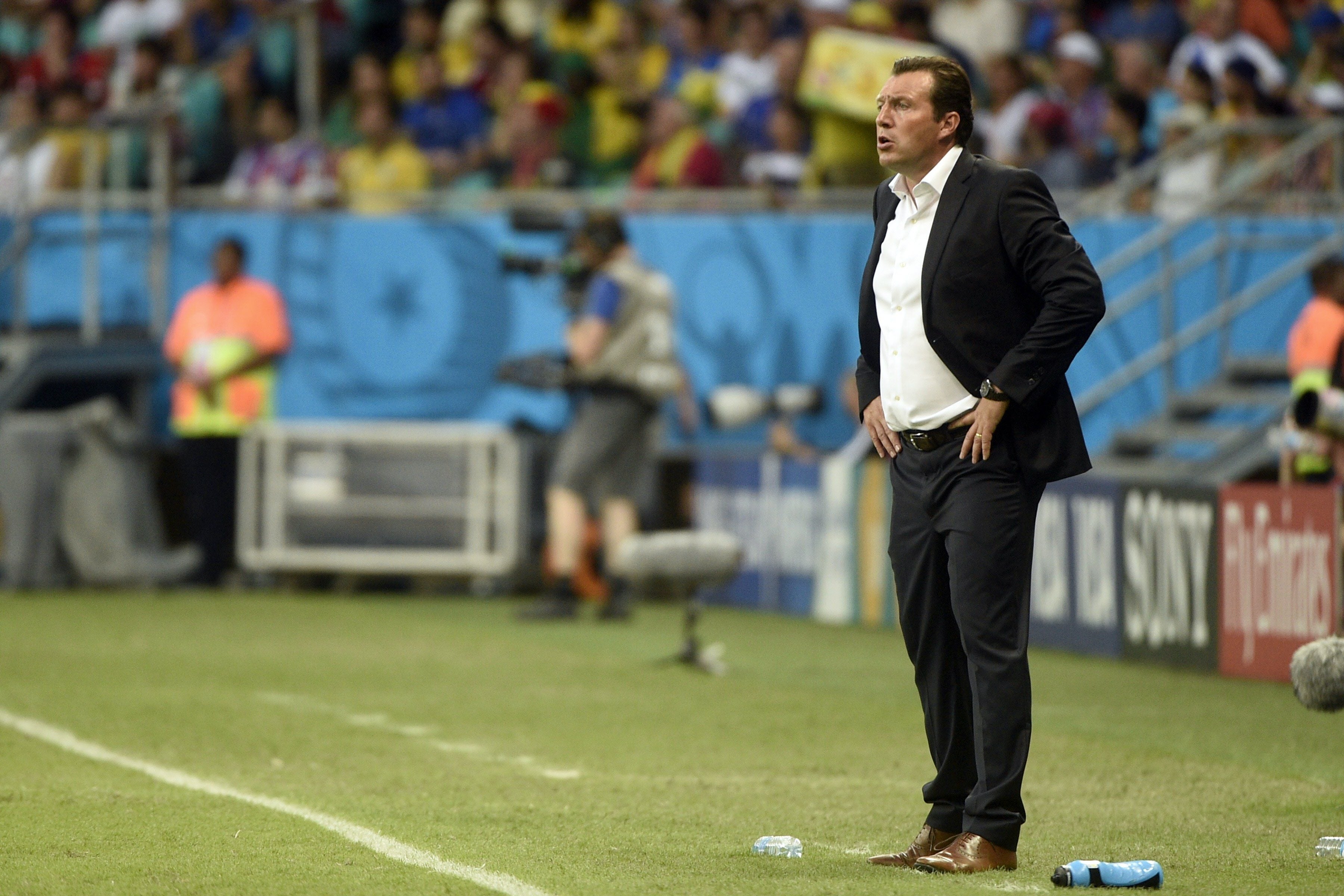 El seleccionador belga, Marc Wilmots, durante el partido frente a Estados Unidos.