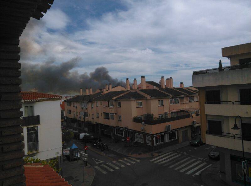 Fotos del incendio declarado en Mijas