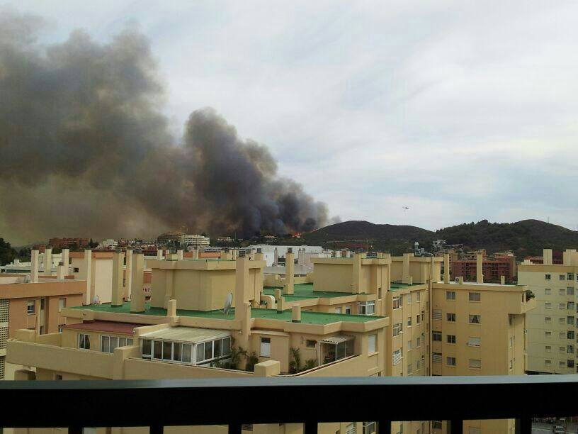 Fotos del incendio declarado en Mijas