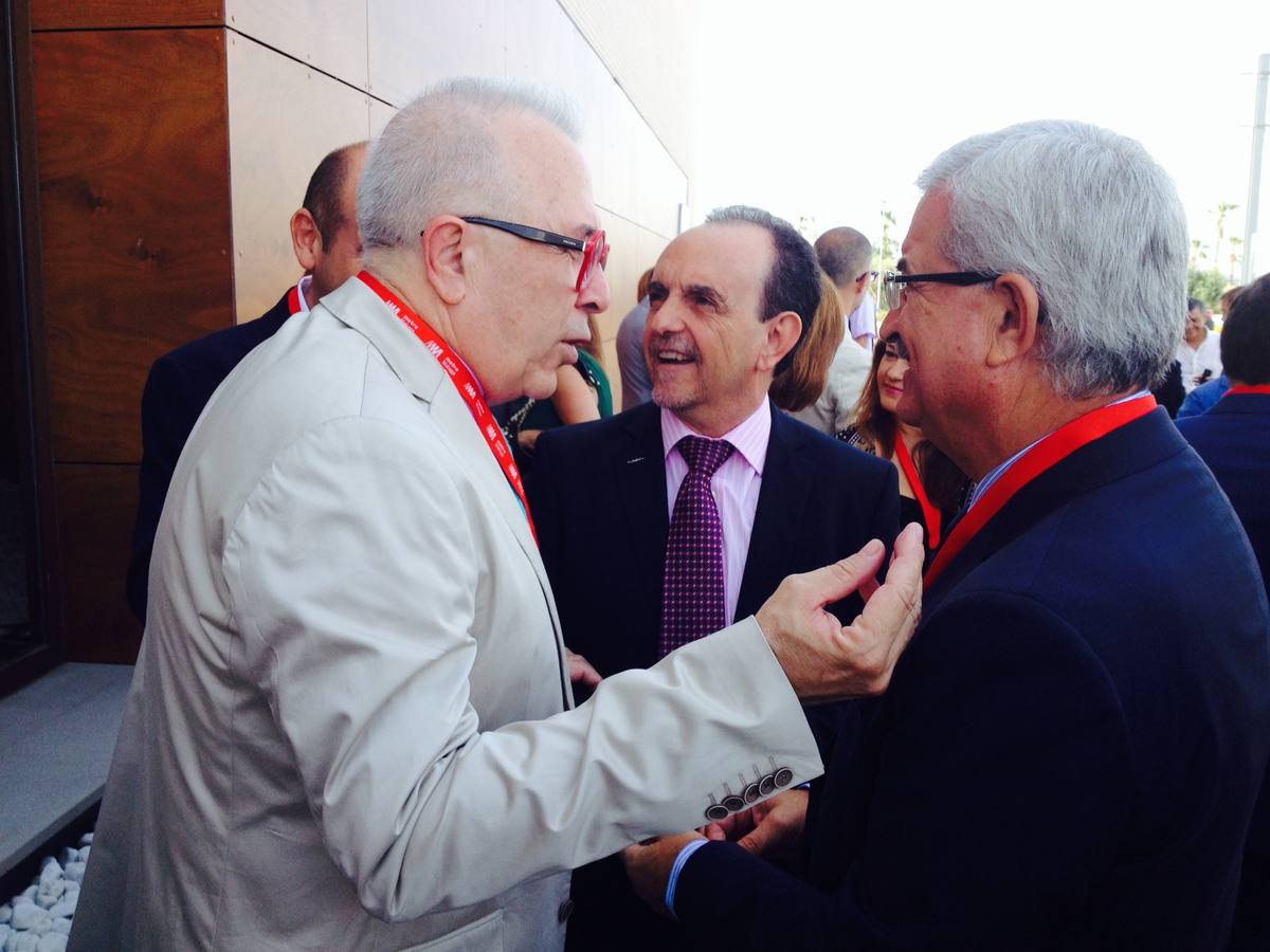 El Consejero de Economía de la Junta de Andalucía en Málaga, José Sánchez Maldonado, junto al consejero de Turismo y Comercio Rafael Rodríguez.