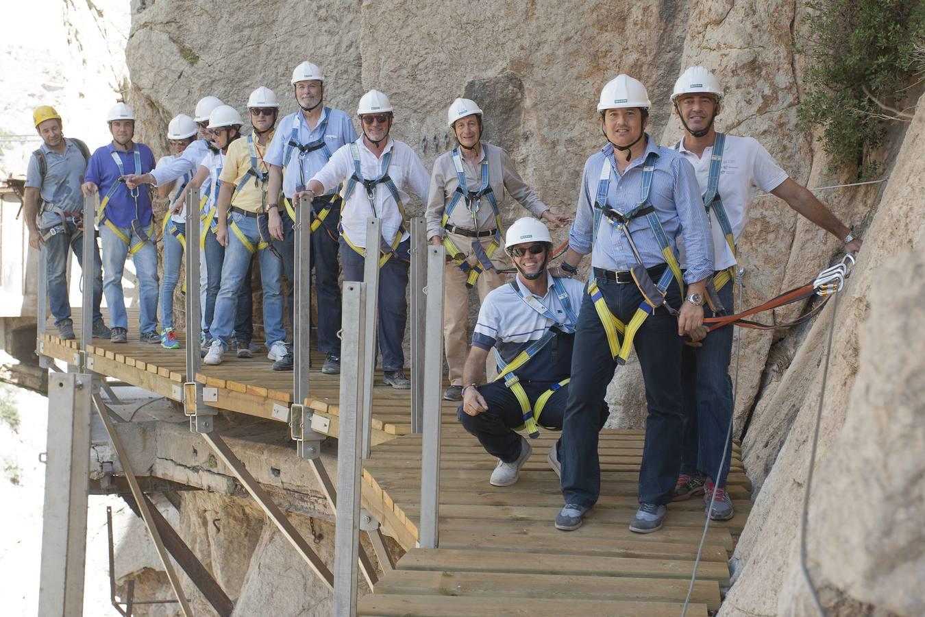 Fotos del avance de las obras en el Caminito del Rey