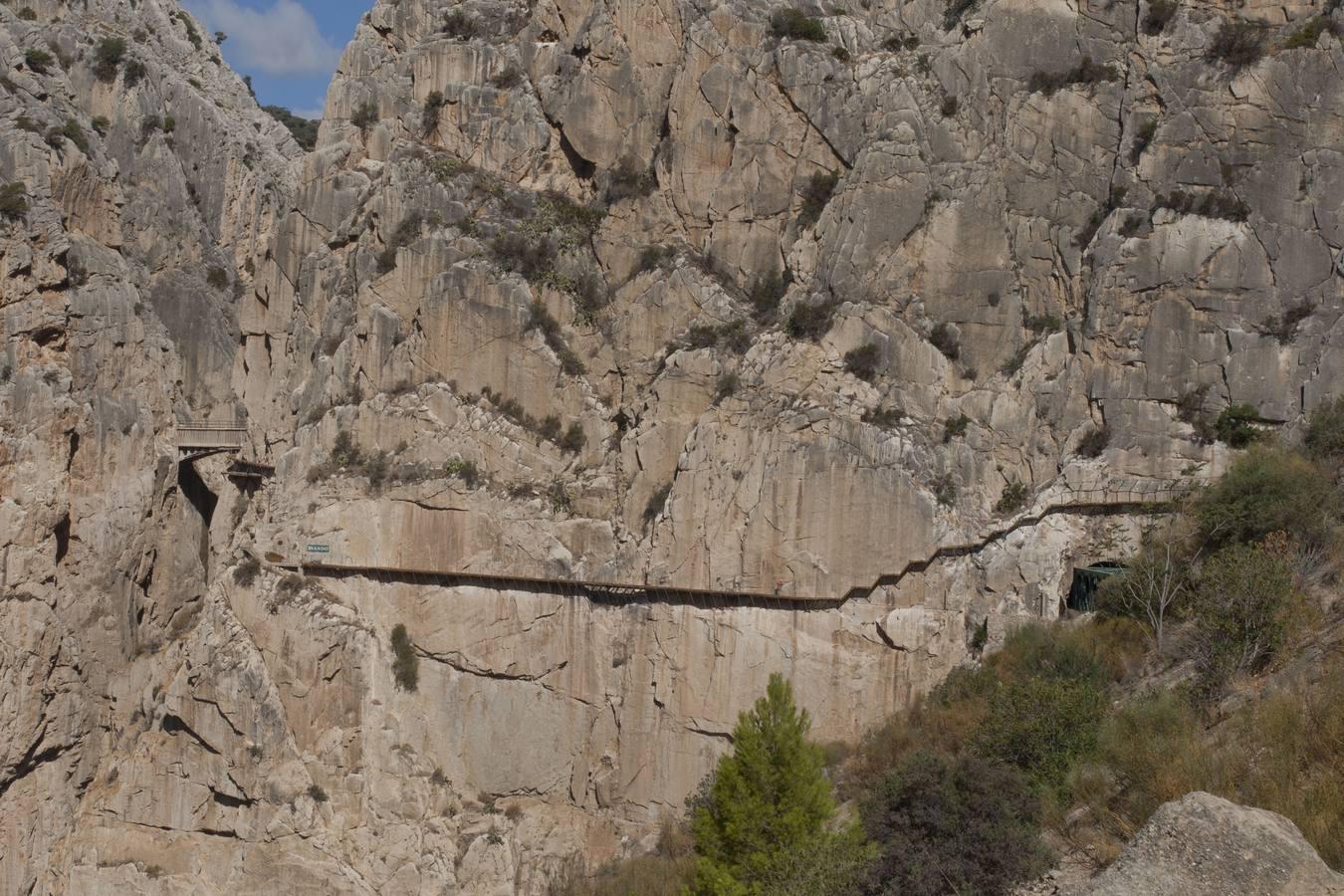 Fotos del avance de las obras en el Caminito del Rey