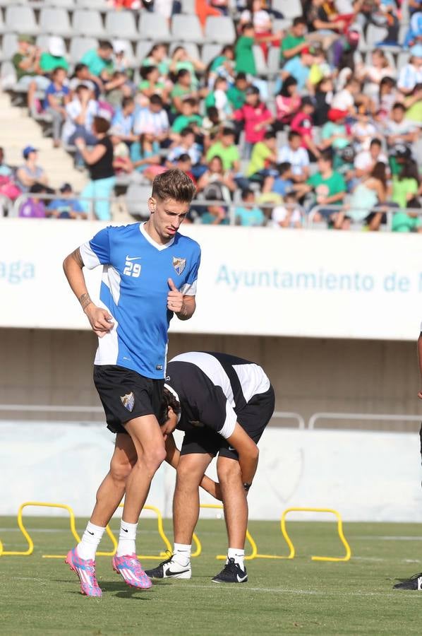 Los niños, con el Málaga