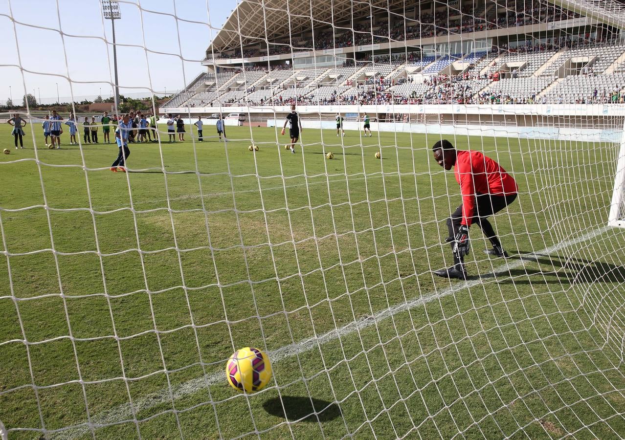 Los niños, con el Málaga