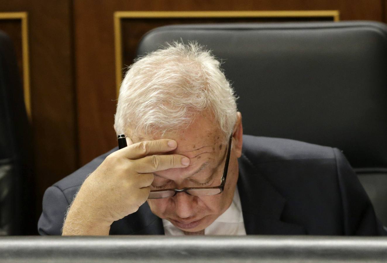 José Manuel García-Margallo, en el Congreso de los Diputados.