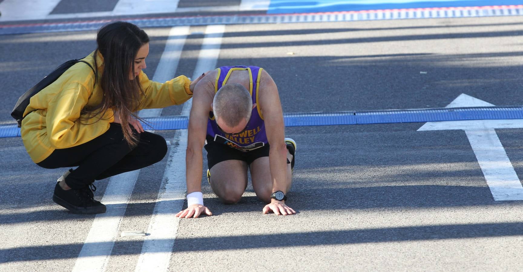La llegada del V Maratón de Málaga