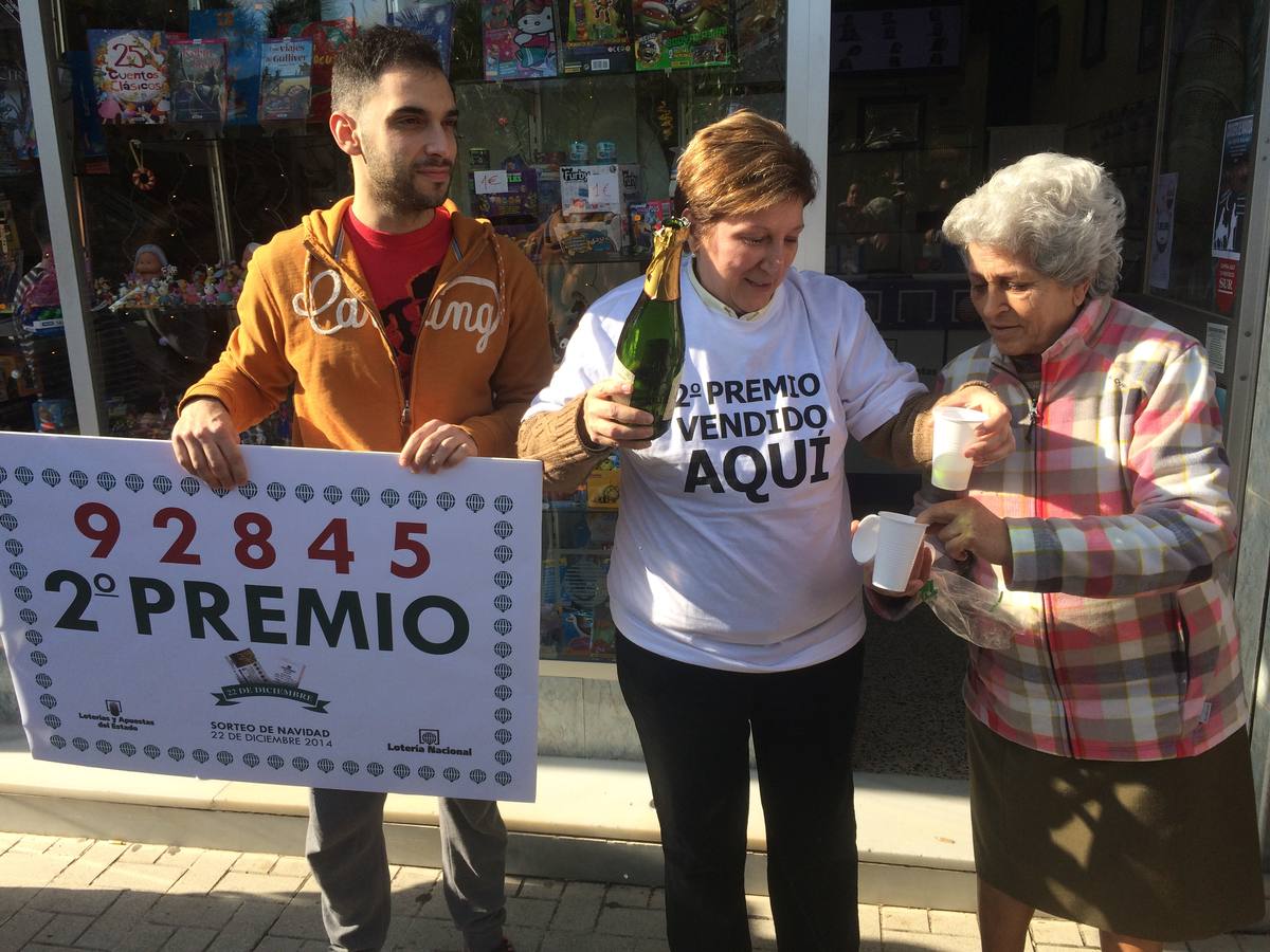 92845. 2º premio de la Lotería Nacional. En la capital también cayó este segundo premio.