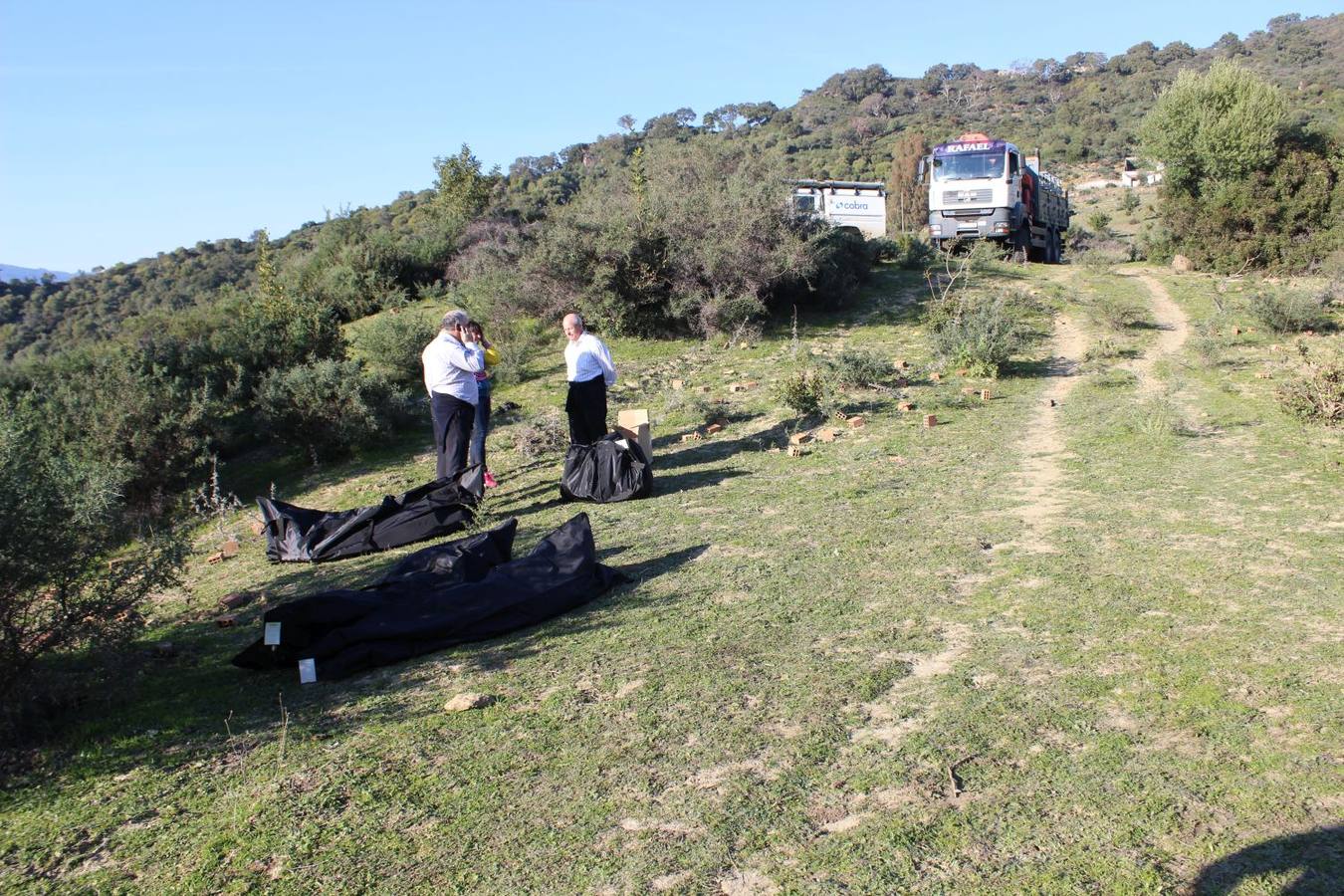 Mueren en un accidente los dos ocupantes de un helicóptero con droga durante una persecución