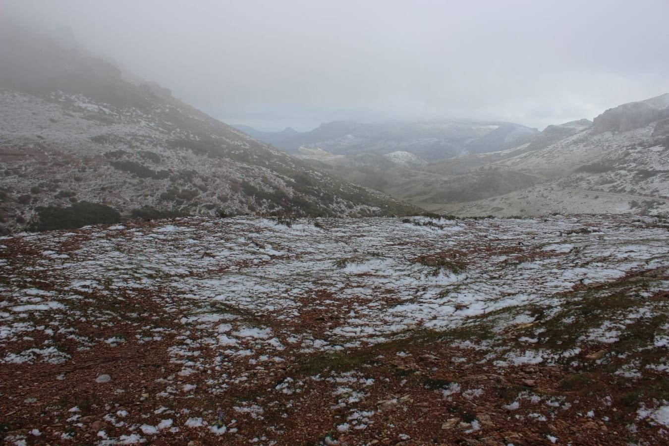 Nieva en distintos puntos de la Serranía de Ronda