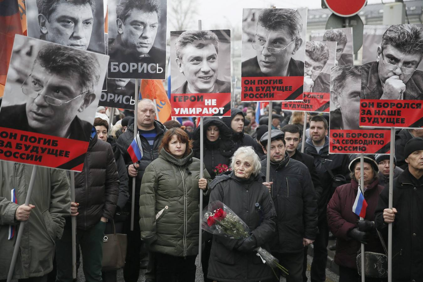 Marcha en memoria del opositor Nemtsov