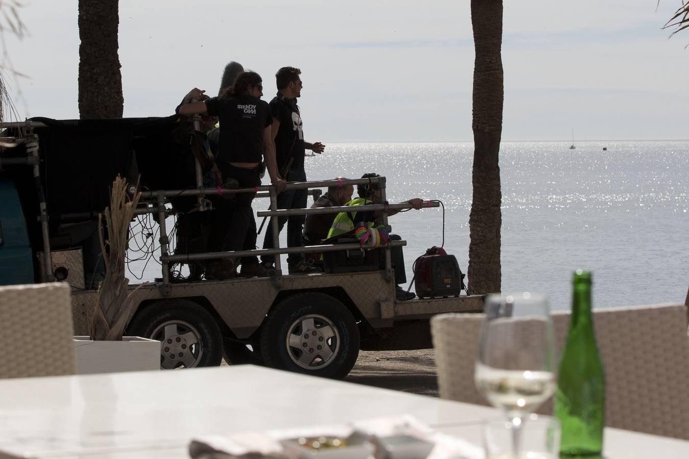 Las imágenes del rodaje de Toro, la película de Mario Casas, en La Malagueta