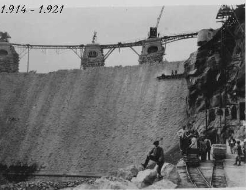 Construcción del pantano de El Chorro