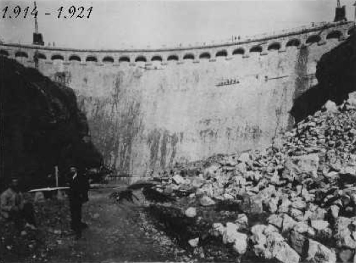 Construcción del pantano de El Chorro