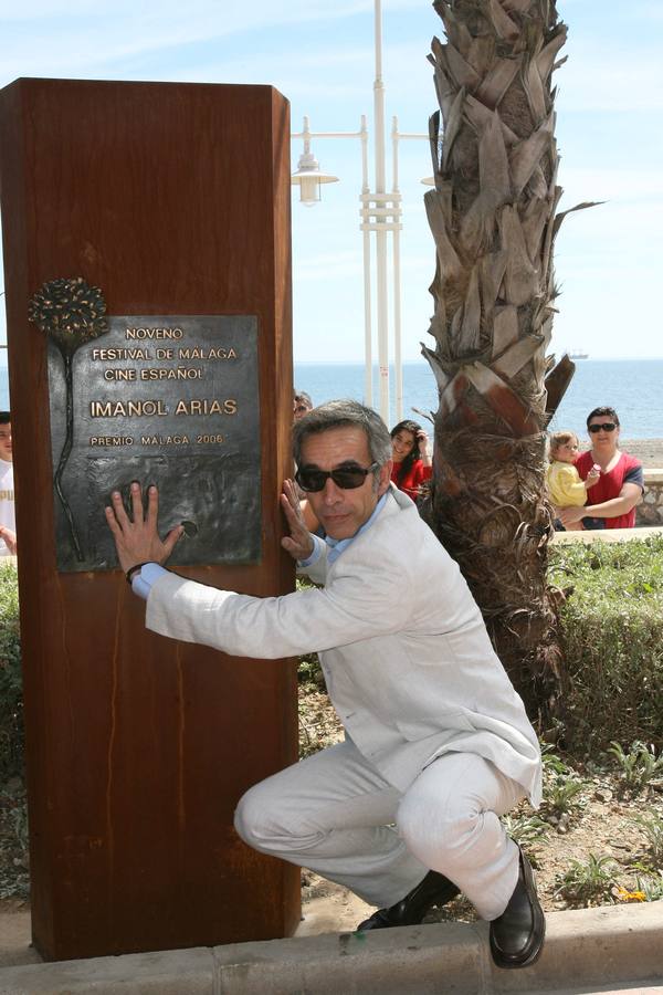 Imanol Arias recibe el premio del Festival de Cine de Málaga en 2003