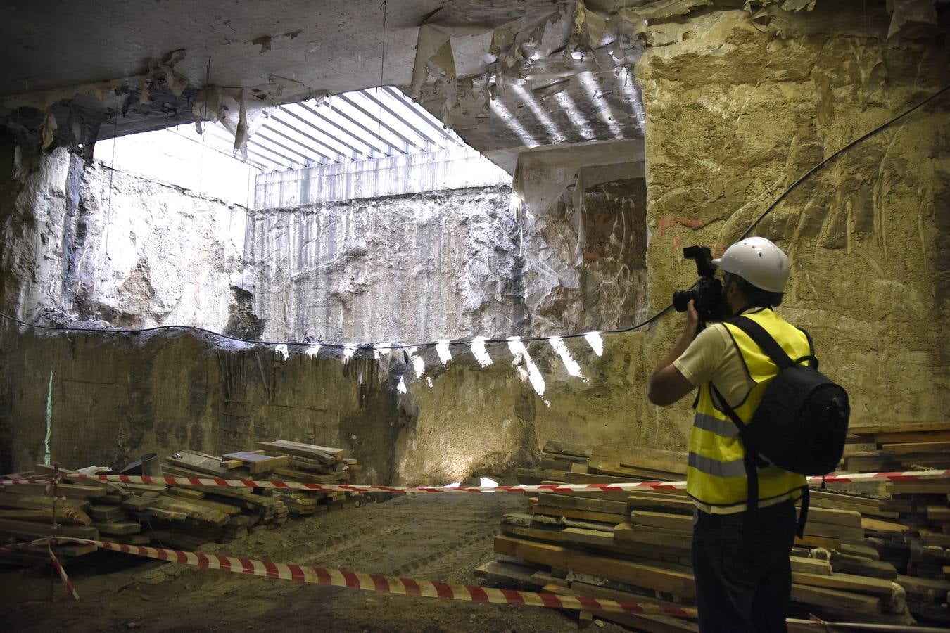 Las obras del túnel del metro en Callejones del Perchel, en imágenes