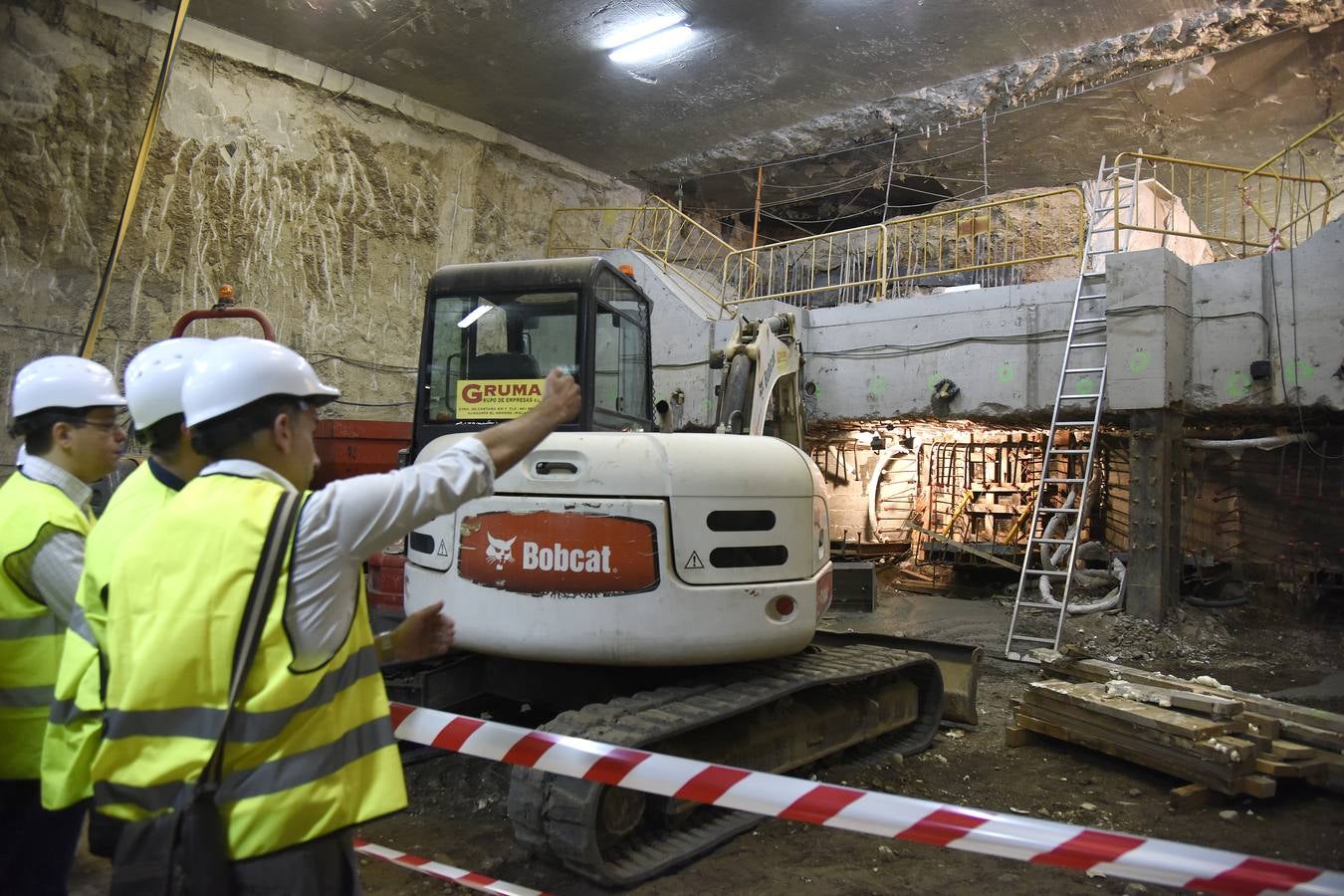 Las obras del túnel del metro en Callejones del Perchel, en imágenes