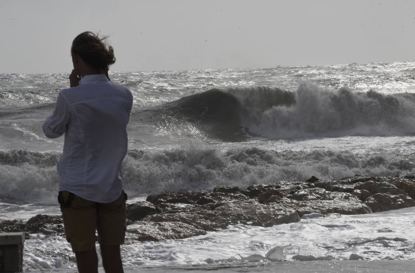 Fotos del temporal de este domingo en Málaga capital