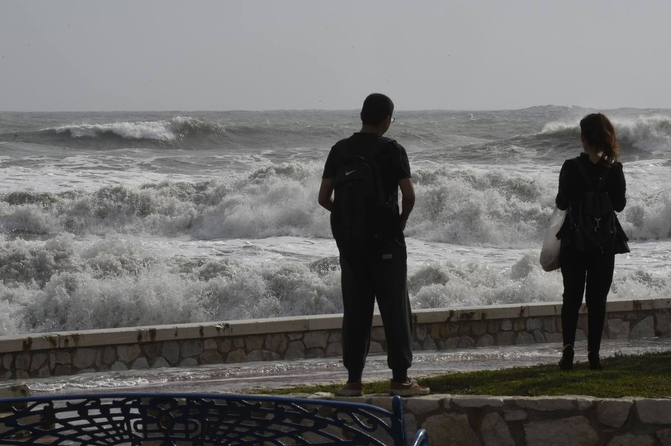 Fotos del temporal de este domingo en Málaga capital
