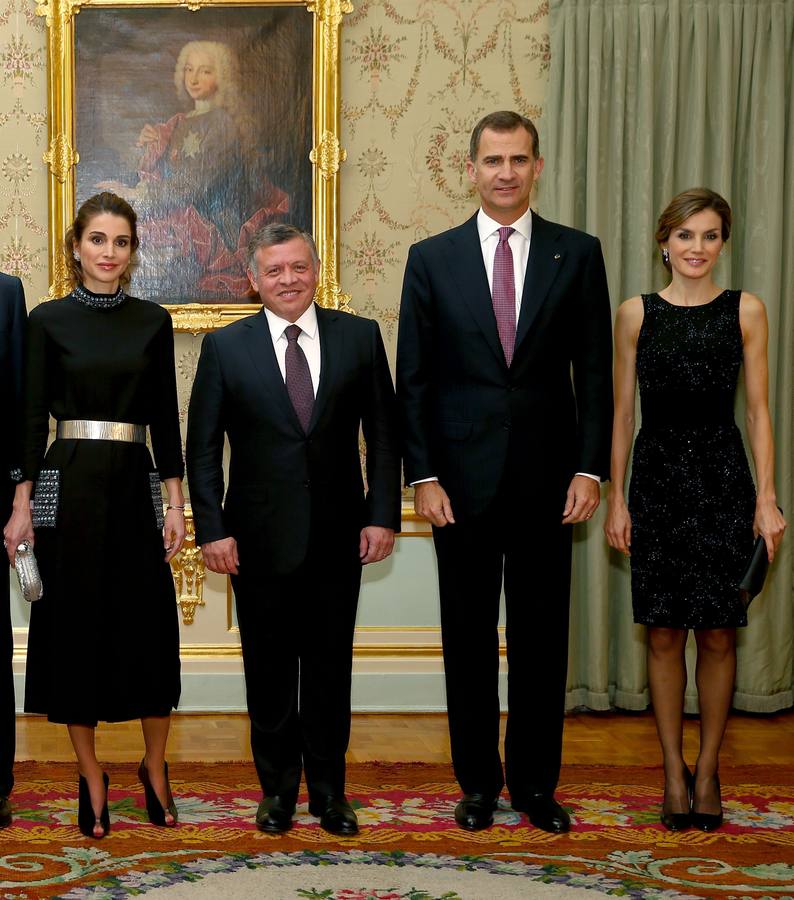 Los Reyes reciben a Abdalá y Rania de Jordania