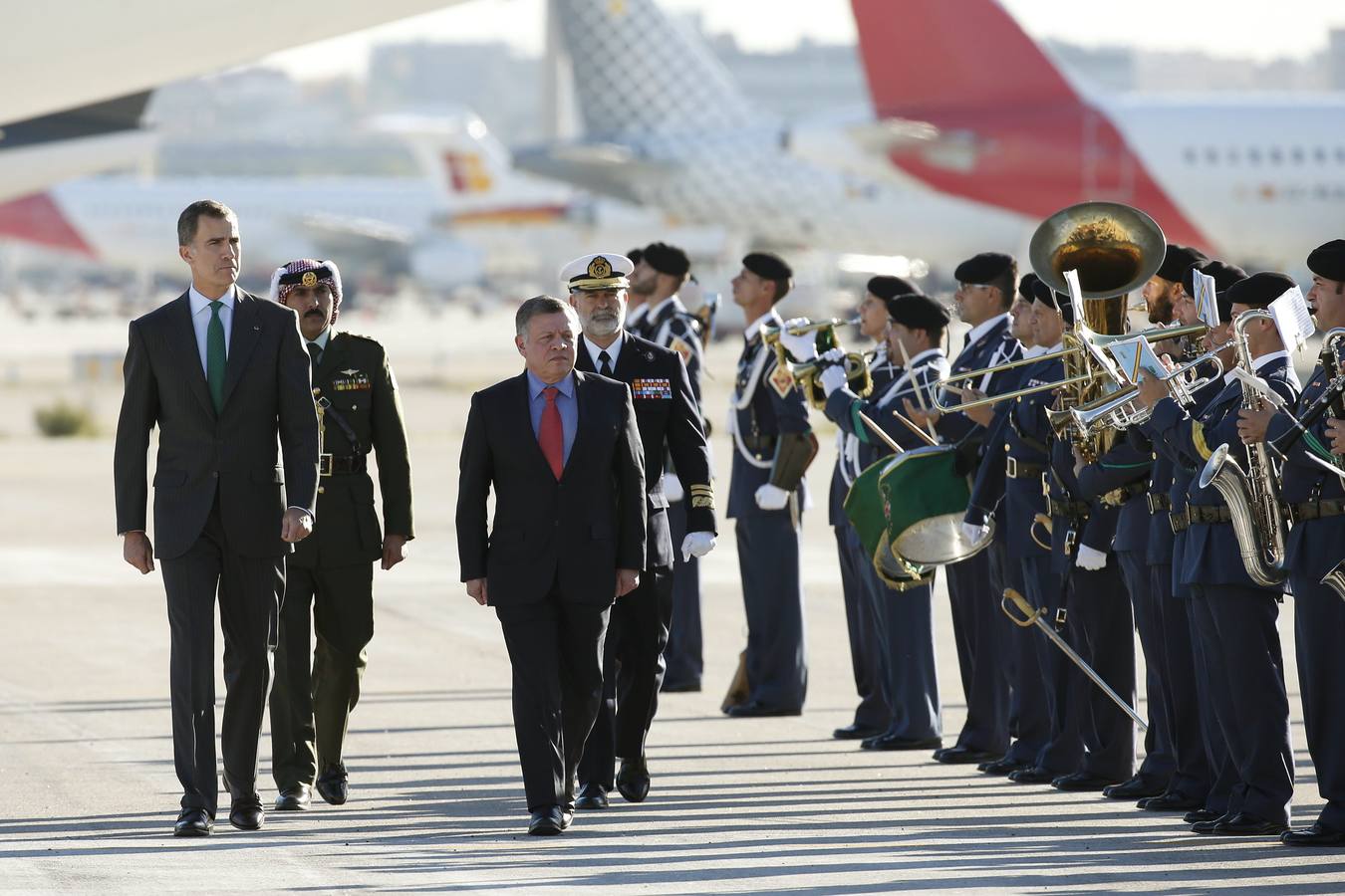 Los Reyes reciben a Abdalá y Rania de Jordania