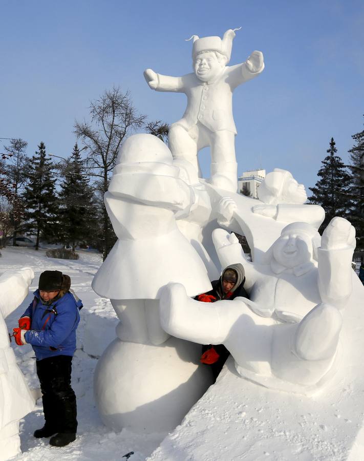 Maravillas hechas con nieve en Siberia