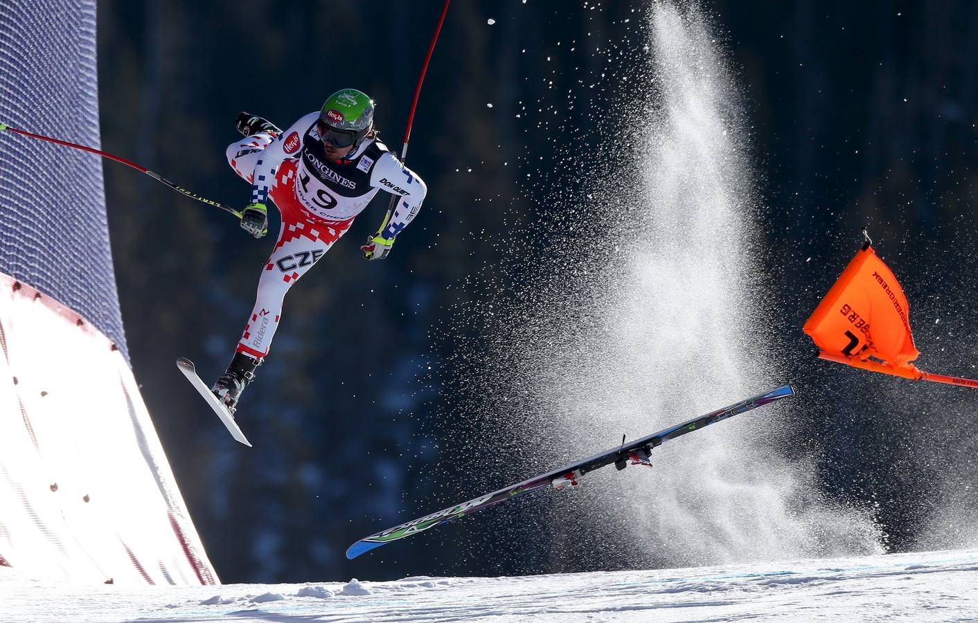 Ganadora del primer premio individual en deportes. El checo Ondrej Banco, durante la carrera de descenso alpino en el FIS Champioships de 2015, de Beaver Creek