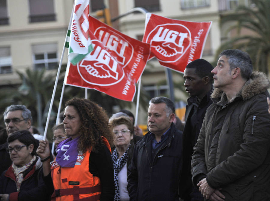 Fotos de la concentración en Málaga a favor de los refugiados