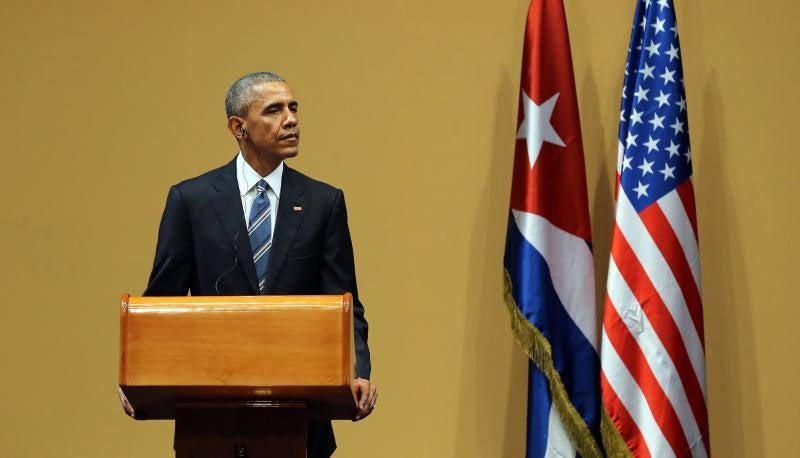 Imágenes históricas en la visita de Obama a Castro