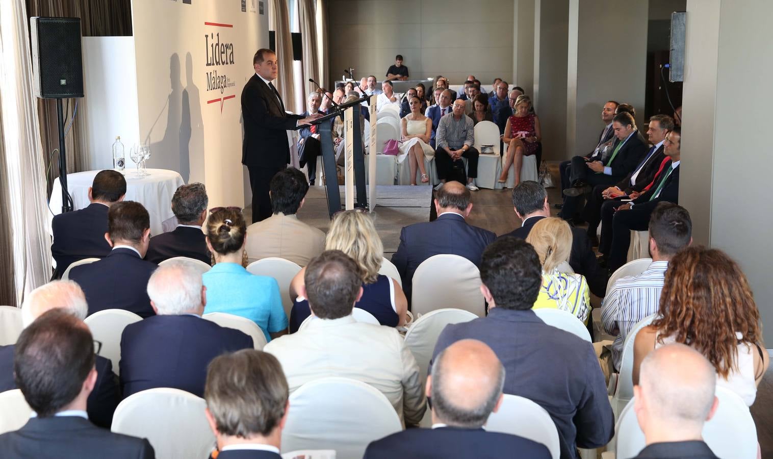 José Manuel Vargas, en un momento de su intervención en el Málaga Palacio.