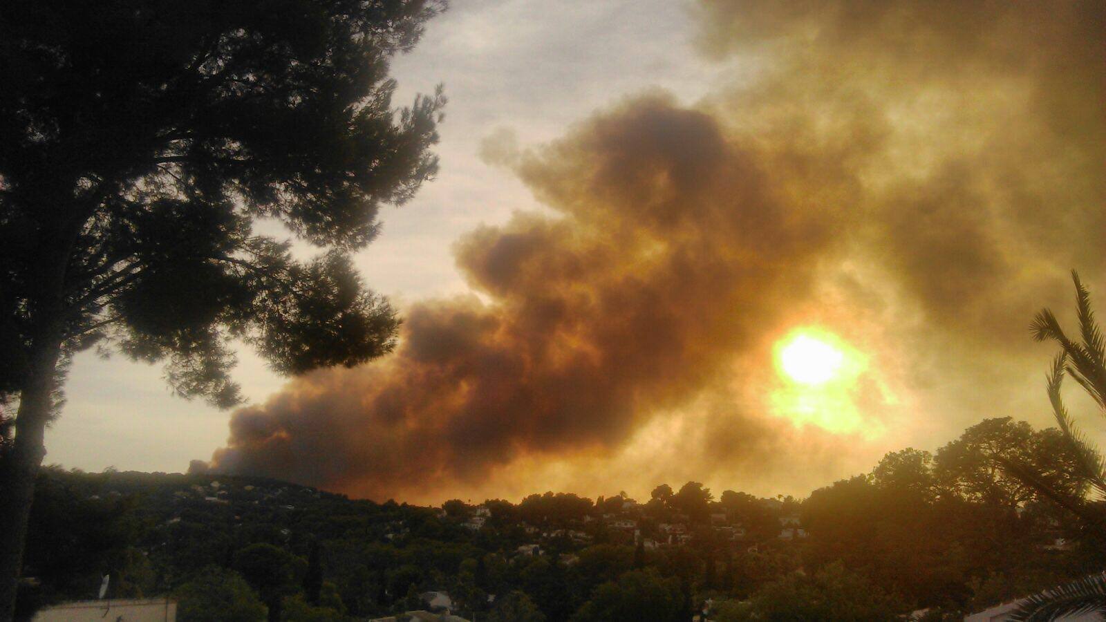 Imágenes del incendio en Jávea