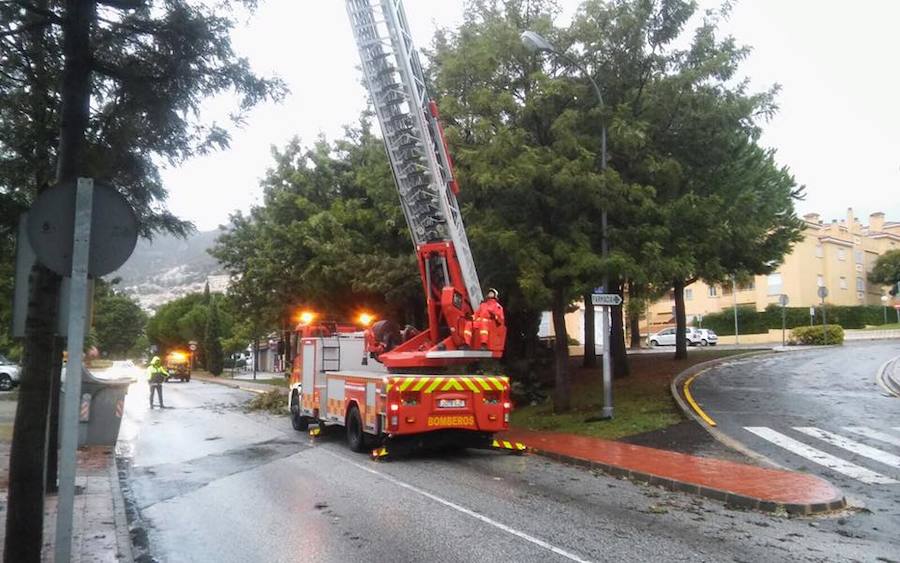En imágenes, las consecuencias de las fuertes lluvias en Málaga