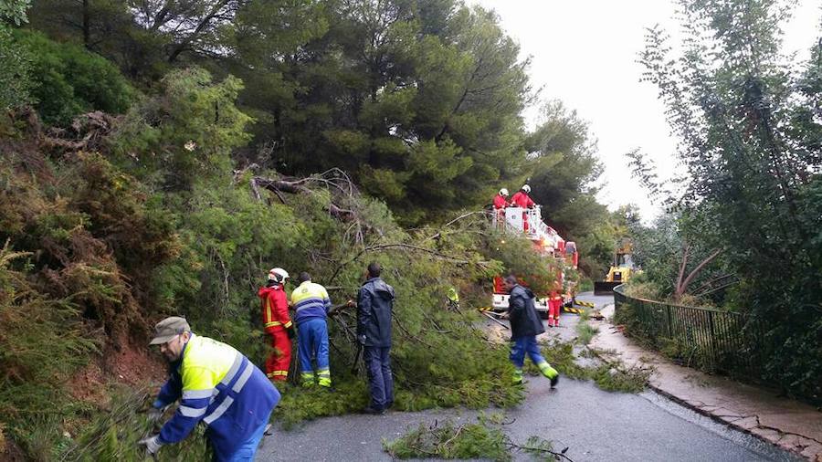 En imágenes, las consecuencias de las fuertes lluvias en Málaga