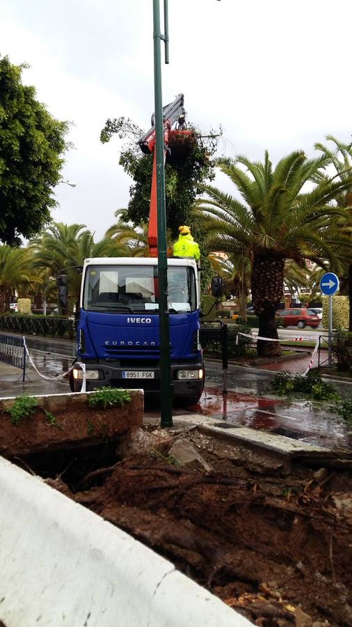 En imágenes, las consecuencias de las fuertes lluvias en Málaga