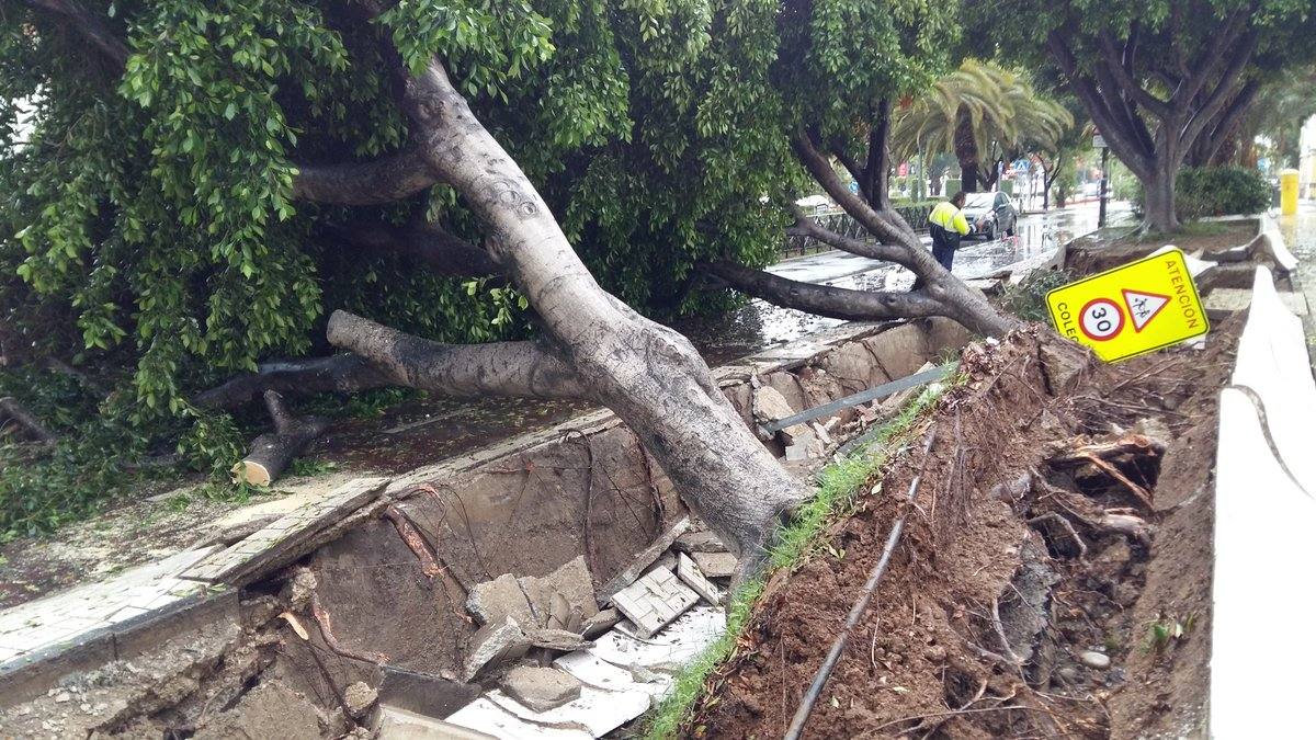 En imágenes, las consecuencias de las fuertes lluvias en Málaga