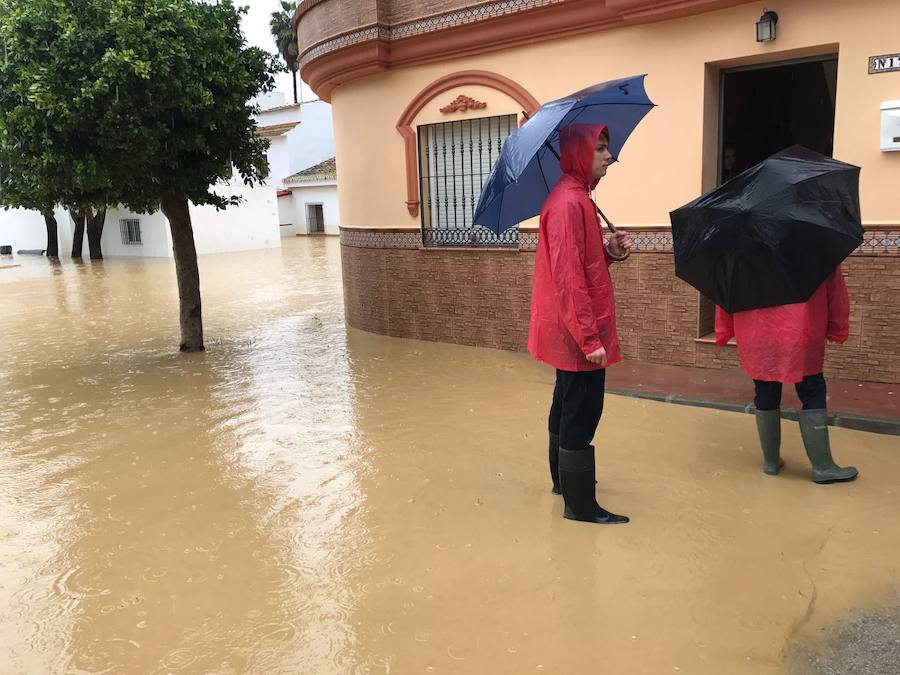 La tromba de agua en Málaga se ceba con Cártama