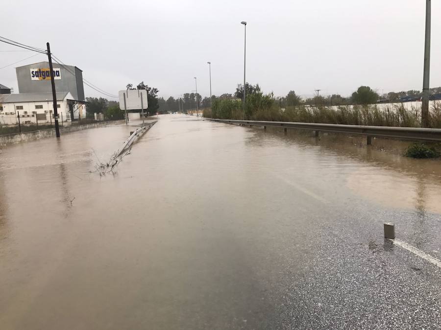 La tromba de agua en Málaga se ceba con Cártama