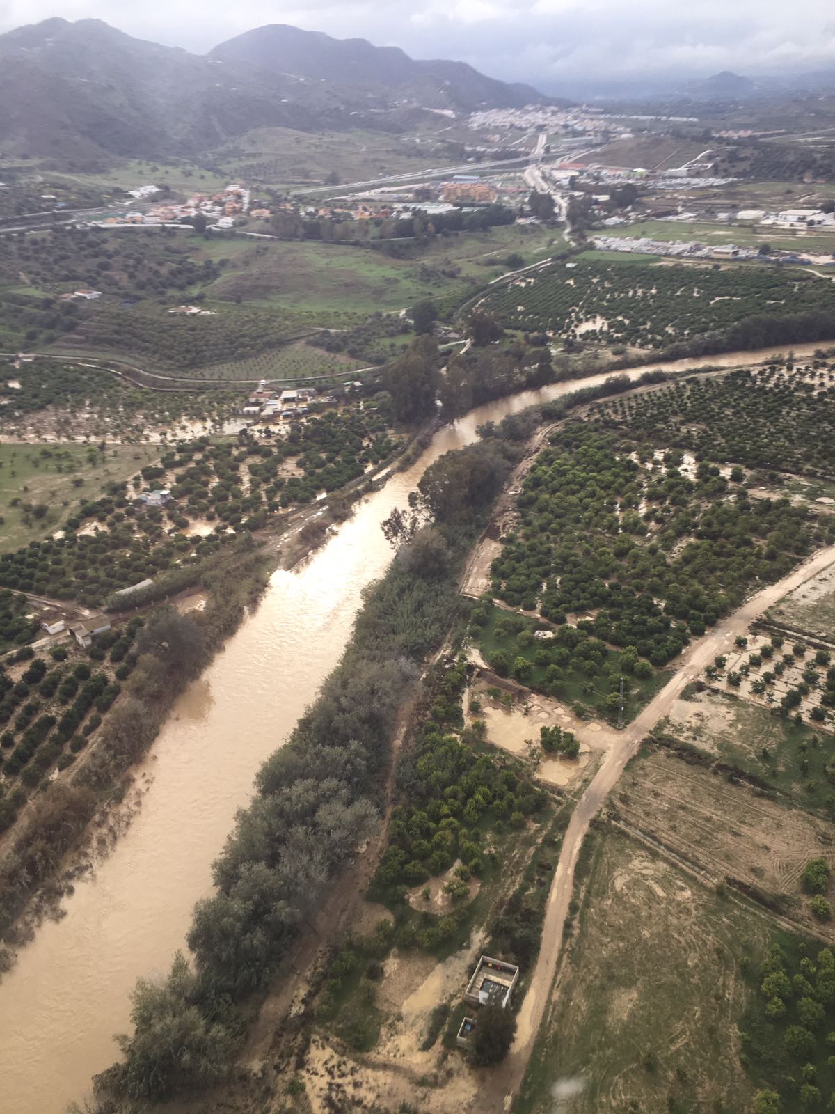 Fotos de la provincia de Málaga desde el aire el día después de la tromba