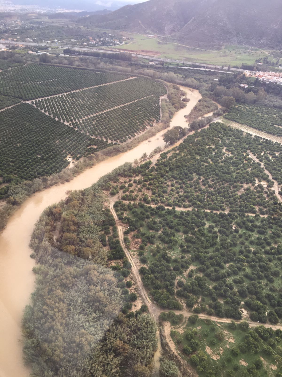 Fotos de la provincia de Málaga desde el aire el día después de la tromba